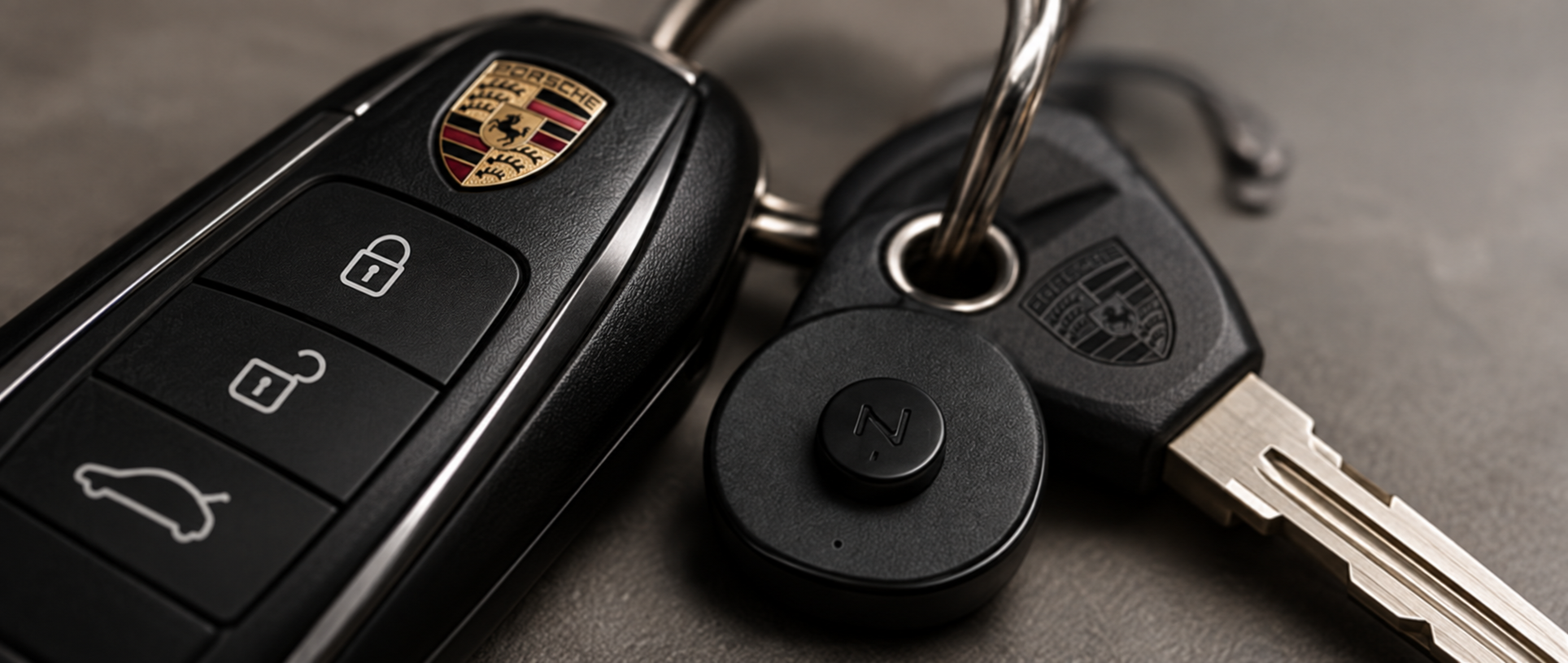 Porsche keys with a circular NanoTag concept
